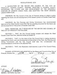 City Resolution protecting WGCP July 2000 - reduced for web